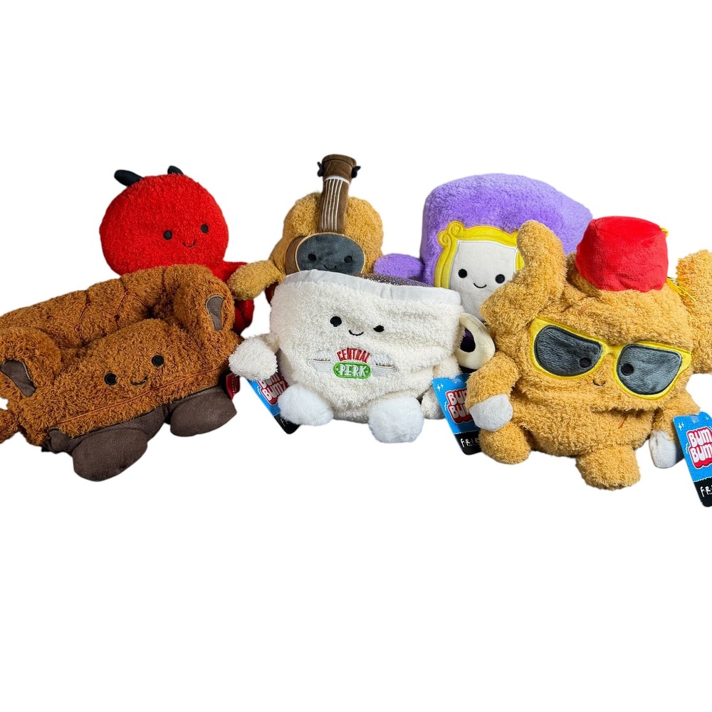 BumBumz Friends TV Show Plush Set of 6 Central Perk Lobster Sofa Guitar NWT